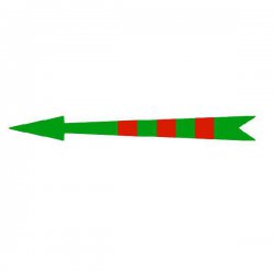 Xplo - self-adhesive arrow marking green with red signs