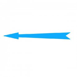Xplo - self-adhesive blue marking arrow