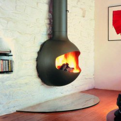 Focus - EMIFOCUS wood fireplace, exhaust outlet upwards